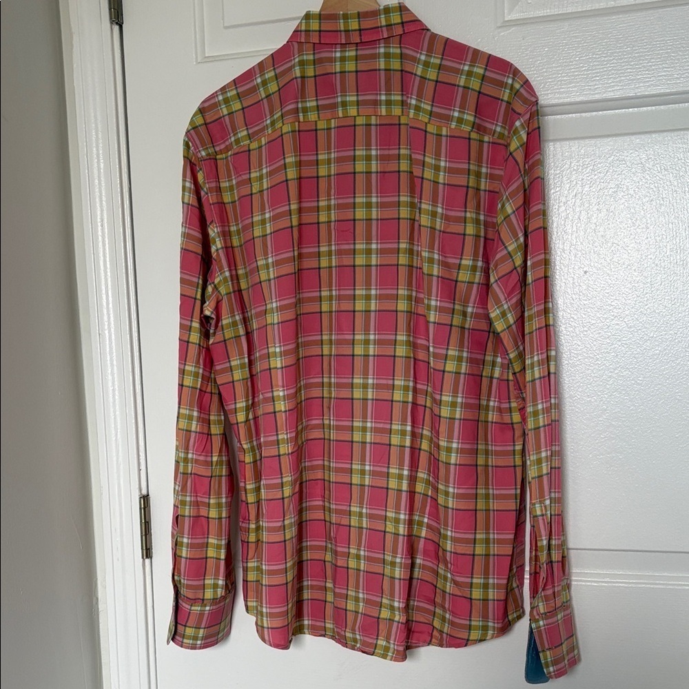 HUGO BOSS.  Men's Multicolor Plaid Button Down Shirt. XL - Picture 6 of 7